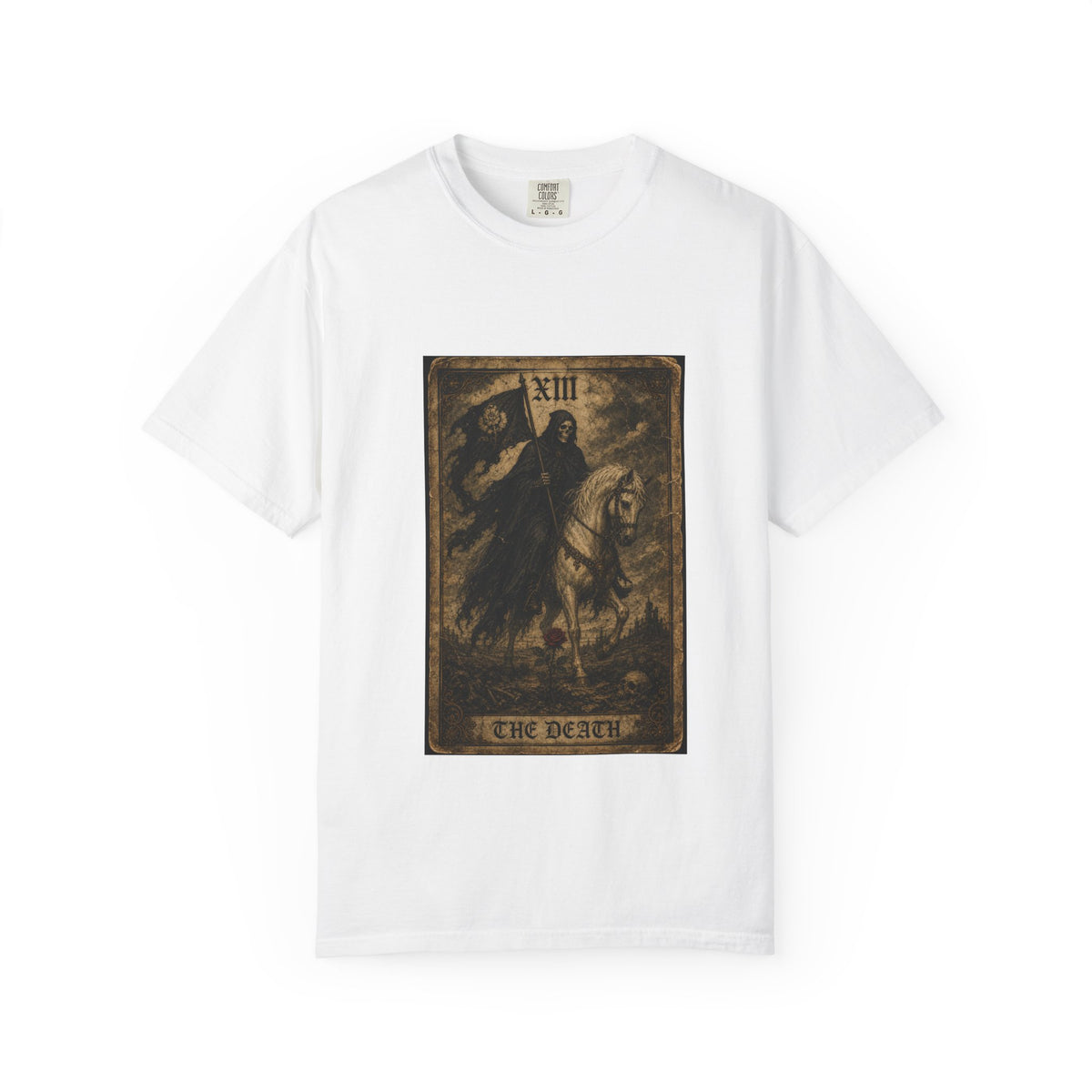 Tarot Death Card T-Shirt — Vintage Gothic Rider XIX Graphic Tee
