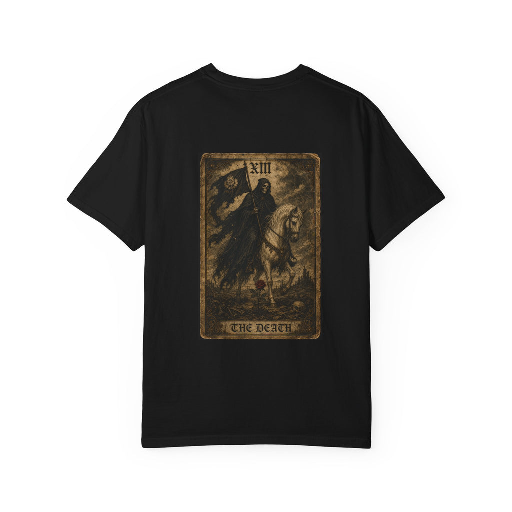 Tarot Death Card T-Shirt — Vintage Gothic Rider XIX Graphic Tee