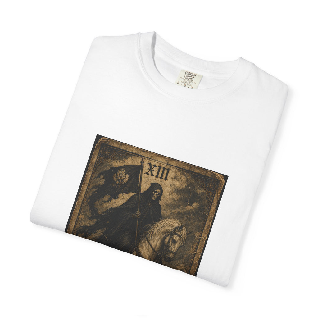 Tarot Death Card T-Shirt — Vintage Gothic Rider XIX Graphic Tee